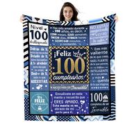 Regalos 100º Cumpleaños Manta de Cumpleaños para Hombre de 100 Años 130 x 150 cm Ideas para Papá Abuelo Tío Novio Marido Amigo Compañero Hermano Primo Feliz cumpleaños Regalo de Cumpleaños Inspirador