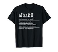 Regalos Albañil Divertidos Hombre Camiseta Diccionario Albañil Albañilería Definición Camiseta Sólido Manga Corta Negro Talla S