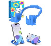Regalos Amigo Invisible para Mujer Hombre Adolescentes Adultos: Soporte Movil con Gesto Rock Soporte Movil Mesa Ajustable para Niños Niñas Ideas de Regalos Gadgets Geniales Navidad Cumpleaños (Azul)