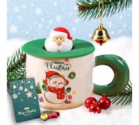 Regalos Amigo Invisible Tazas de Café Ideas Regalo para Navidad Originales Mujer Hombre Adolescentes Madres Friends Niños Novio Profesores Tazas Navideñas Desayuno Mug Graciosas Cerámica Verde