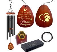 Regalos conmemorativos para perros por la pérdida de perro, carillón de viento conmemorativo de mascotas, pérdida de mascotas, regalo de duelo de recuerdo de condolencias, regalos de condolencias de