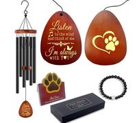 Regalos conmemorativos para perros por la pérdida de perro, carillón de viento conmemorativo de mascotas, pérdida de mascotas, regalo de duelo de recuerdo de condolencias, regalos de condolencias de