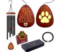 Regalos conmemorativos para perros por pérdida de perro, carillón de viento conmemorativo de mascotas, pérdida de mascotas, regalo de duelo, regalo de condolencias de mascotas, regalo de duelo por