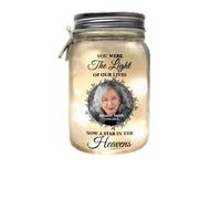 Regalos conmemorativos personalizados para la pérdida de mamá, papá, abuela, abuelo, amigo, mascota, personaliza tu foto y nombre, tarros decorativos para centros de mesa