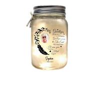 Regalos conmemorativos personalizados por la pérdida de un ser querido, 1 tarro redondo decorativo para mamá y papá