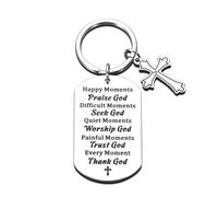 Regalos cristianos de agradecimiento a Dios, regalos de bautismo para adultos, regalos de confirmación para adolescentes, adolescentes, niños, llavero de la Biblia católica, regalos cristianos para