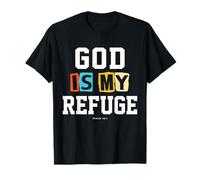 Regalos cristianos de Navidad versículos de la Biblia Escrituras Mi Refugio Camiseta