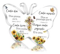 Regalos cristianos de oficina en español para mujeres | Regalos religiosos e inspiradores con versículos de la Biblia y oraciones | Regalos con Sagradas Escrituras para San Valentín, regalos de