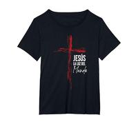 Regalos Cristianos Hombres Dios Señor Jesús Mensajes Frases Camiseta, Mujer Tallas Grandes, Negro, 6XL Grande