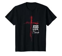 Regalos Cristianos Hombres Dios Señor Jesús Mensajes Frases Camiseta, Niños, Negro, 10 años