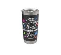 Regalos cristianos para el Día de la Madre para mujeres I Can Do All Things Vaso térmico de acero inoxidable de doble pared