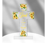Regalos cristianos para mujeres, letrero de cruz acrílica, regalos cristianos para hombres, regalos religiosos inspiradores, regalos de bautismo para niñas, regalos religiosos con versículo bíblico,