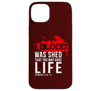 Regalos cristianos versículo de la Biblia Citas de las Escrituras La sangre fue Carcasa para iPhone 15 Plus