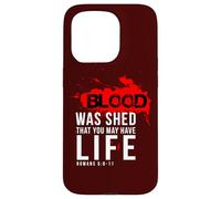 Regalos cristianos versículo de la Biblia Citas de las Escrituras La sangre fue Carcasa para iPhone 15 Pro