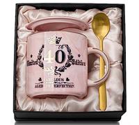 Regalos de 40 cumpleaños para mujeres, taza de café perfecta impresa con oro, regalo de cumpleaños único para mamá de 40 años, esposa, amiga, hermana, tarjeta, caja de regalo