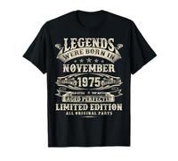 Regalos de 50 cumpleaños para Hombres de 50 años de Edad, noviembre de 1975 Camiseta