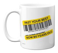 Regalos de 80 cumpleaños para hombres y mujeres, pasada lo mejor de ti - Tazas divertidas de broma para regalo de 80 cumpleaños, tazas de café de cerámica premium de 325 ml