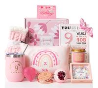 Regalos de 9 cumpleaños para niñas, ideas de cesta de regalo de 9 cumpleaños para mimar a la hija, lindos y únicos regalos de cumpleaños dulces de 9 años para ella, mejor amiga, sobrina, nieta