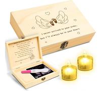 Regalos de aborto espontáneo para madres, caja conmemorativa de aborto espontáneo con vela, regalo conmemorativo de bebé de ángel, regalos conmemorativos de condolencias para padres, caja de recuerdo