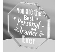 Regalos de agradecimiento para entrenador personal, regalo de premio de instructor de fitness, placa acrílica de gimnasio, centro de mesa, decoración de escritorio para cumpleaños, día de Acción de