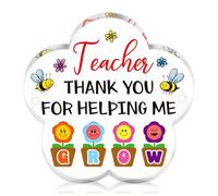 Regalos de agradecimiento para profesores, recuerdo de pisapapeles con texto en inglés "Thank You for Helping Me Grow", el mejor regalo de fin de año y graduación para mujeres y hombres, profesores de