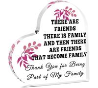 Regalos de amistad para mejor amiga, placa acrílica en forma de corazón, regalos de cumpleaños para amigas, mujeres, alma única, hermana, trabajo, mejor amiga, oficina, escritorio, decoración de