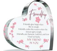 Regalos de amistad para mejores amigos - My friend is You - Placa de acrílico con forma de corazón, regalo de recuerdo de 100 mm x 100 mm, regalo para la familia, mejor mejor amiga