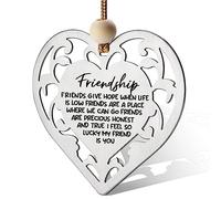 Regalos de Amistad para Mujeres, Amigas, Adorno de corazón, Recuerdo, Regalos de Amistad para Mejor Amiga, Mejor Amiga, cumpleaños, Navidad, graduación, Regalo de Amistad para Mujeres Amigas
