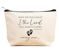 Regalos de anuncio de embarazo para bebé, promocionados para abuela, tía, madrina, bebé próximamente, regalos para mamá, hermana, amigas, regalo de Navidad, bolsa de maquillaje, bolsa de cosméticos,