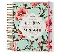 Regalos de arte cristiano inspirador 18 meses con cable 2024 planificador para mujeres: puedo hacer todo esto - Filipenses 4:13 versículo de la Biblia, organizador personal de pliegues con cierre