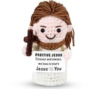 Regalos de bautismo para mujeres y hombres, pequeñas figuras positivas de Jesús, muñeca de ganchillo hecha a mano, cesta de Pascua para niños y adultos, regalos de primera comunión para niñas, niños