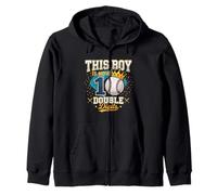 Regalos de béisbol de Doble dígito de This Boy is 10 para el décimo cumpleaños Sudadera con Capucha