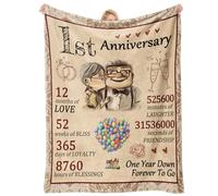 Regalos de boda de primer aniversario para esposa, manta de regalo para parejas, regalos de papel para el primer aniversario de boda, regalos de cumpleaños para esposa de parte del marido, regalos de