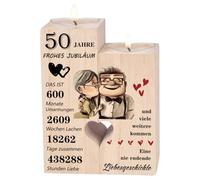Regalos de boda dorados, decoración de bodas doradas, 50 regalos de aniversario de boda, candelabros, feliz 50 aniversario regalo para mujeres, hombres, él, marido, esposa