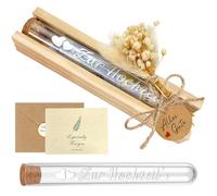 Regalos de boda para novios, elegante regalo de dinero boda, regalos de dinero embalaje caja de regalo con flores secas y tarjeta de boda y tubo de ensayo, regalo de boda creativo dinero