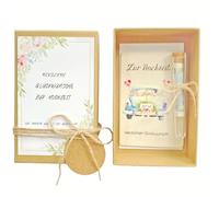 Regalos de boda para novios, regalo de dinero, envoltorios de boda, caja de regalo, incluye tarjetas de boda, tarjeta de felicitación divertida de madera con tubos de ensayo para aniversario de boda
