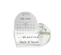 Regalos de boda personalizables, adorno acrílico transparente en forma de corazón, regalo de boda personalizado para recién casados, señalización decorativa acrílica