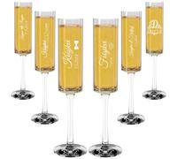 Regalos de Boda Personalizados,Copas de Champán Para Novios,Regalo Personalizado Con Cualquier Nombre Para Novios/Pareja/Amigos/Navidad/Acción de Gracias/Día de la Madre/Día del Padre (Stil C)
