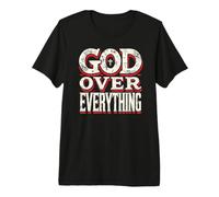 Regalos de Camiseta Cristiana basada en la fe con Dios sobre Todo Camiseta Premium