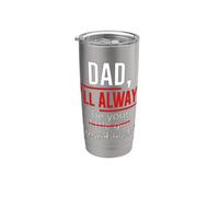 Regalos de carga financiera Dad I Will Always Be Your Little Girl Vaso térmico de acero inoxidable de doble pared