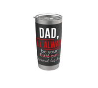 Regalos de carga financiera Dad I Will Always Be Your Little Girl Vaso térmico de acero inoxidable de doble pared