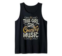Regalos de Concierto Vintage para Mujer This Girl Loves Country Music Camiseta sin Mangas