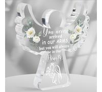 Regalos de condolencia de aborto espontáneo para madres, regalo de recuerdo, decoración de letrero de escritorio acrílico de ángel, regalo de duelo, regalos de condolencias por pérdida de bebé,