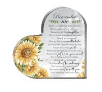 Regalos de condolencias, placa acrílica en forma de corazón, decoración conmemorativa para recordar a un ser querido, pérdida de abuela, padre, mesa, regalos de recuerdo de duelo