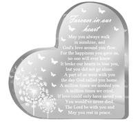 Regalos de condolencias por la pérdida de un ser querido, recuerdo de pisapapeles de recuerdo, placa acrílica de duelo decorativa para la pérdida de mamá papá, decoración conmemorativa de condolencias