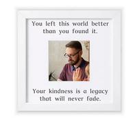 Regalos de condolencias por la pérdida del profesor, mentor, médico, marco de fotos conmemorativo para compañero de trabajo, homenaje al legado "Left World Better", regalo de agradecimiento por duelo