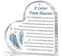 Regalos de condolencias, una carta del cielo, regalo conmemorativo por la pérdida de madre, padre, marido, hijo, recuerdo de corazón acrílico, regalo de condolencias