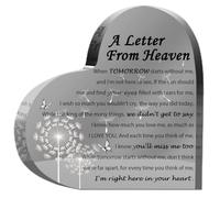 Regalos de condolencias, una carta del cielo, regalo conmemorativo por la pérdida de madre, padre, marido, hijo, recuerdo de corazón acrílico, regalo de condolencias