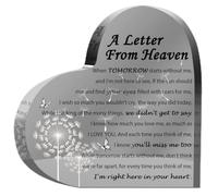 Regalos de condolencias, una carta del cielo, regalo conmemorativo por la pérdida de madre, padre, marido, hijo, recuerdo de corazón acrílico, regalo de condolencias