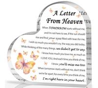 Regalos de condolencias, una carta del cielo, regalo conmemorativo por la pérdida de madre, padre, marido, hijo, recuerdo de corazón acrílico, regalo de condolencias